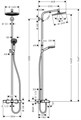27298000 Crometta E 240 1jet Showerpipe душевая система для ванны 27298000
