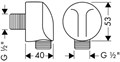27454000 Fixfit E шланговое подсоединение, ½’ 27454000