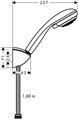 27559000 Crometta 85 Душевой набор Crometta 85 Vario/Porter'C 1,60 м, ½’ 27559000