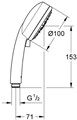 Tempesta New Cosmopolitan Ручной душ 100 III, хром 27572002
