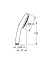 Tempesta Cube 110 ручной душ GROHE, 3 режима струи, 13,5 л/мин, хром (замена арт. 27572002) 27572003