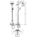 27687000 Croma E 280 1jet Душевая система Showerpipe для ванны, хром 27687000