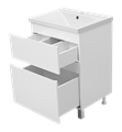 Лаки - 60 Тумба напольная  с 2 ящ., белая П-Лак-01060-0112Я