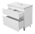 Лаки - 80 Тумба напольная  с 2 ящ. белая П-Лак-01080-0112Я Лаки - 80 Тумба напольная  с 2 ящ. белая П-Лак-01080-0112Я