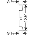 28272670 HG Isiflex 125 см шланг для душа матовый черный 28272670
