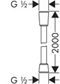 28274000 HG Isiflex 200 см шланг для душа 28274000