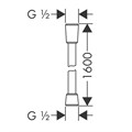 28276670 Шланг Isiflex 1,60 м, ½’, матовый черный 28276670
