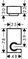 28387700 Держатель ручного душа Porter E, матовый белый 28387700