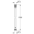 Silverflex Душевой шланг пластик, 1750 мм, макс. давление до 5 бар, фантомный чёрный 28388KF1