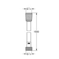 Rotaflex TwistStop Душевой шланг 1500, хром (замена арт. 28409001) 28409002