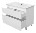 Лаки -100 Тумба напольная  с 2 ящ. белая П-Лак-01100-0112Я