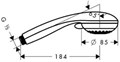28563000 Crometta 85 Ручной душ Crometta 85 Multi 3jet,½’ 28563000