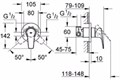 29046000 BauFlow Смеситель для душа (внешняя и встраиваемая части), хром 29046000