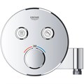 Grohtherm SmartControl Внешняя часть термостатического смесителя на 2 выхода со встроенным держателем ручного душа, хром 29120000