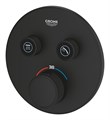Grohtherm SmartControl Термостат для встраиваемого монтажа на 2 выхода, фантомный чёрный 29507KF0