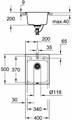 K700 Композитная мойка,400 x 500 мм, цвет черный гранит (AP0) 31650AP0