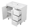 Оптима - 90 Тумба напольная с 3 ящ. 2 дв. белая эмаль П-Опт-07090-011П3Я - фото 37182 Оптима - 90 Тумба напольная с 3 ящ. 2 дв. белая эмаль П-Опт-07090-011П3Я - фото 37182
