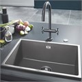 K700 Композитная мойка под столешницу,610 x 460, цвет серый гранит (AT0) 31655AT0