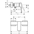 32560670 Metropol Смеситель для душа, однорычажный, ВМ, черный матовый 32560670