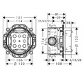 32565670S Set HG Metropol смеситель для душа (32565670+01800180) матовый черный 32565670S