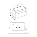 STAGELINE Тумба под умывальник 1000x625x490 mm, 1 выдвижной фронтальный ящик, вкл. пластиковый сифон 1 1/4 x 32, белый/белый 32872300100