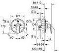 32879000 Eurosmart Cosmopolitan Смеситель для ванны (внешняя и встраиваемая части), хром 32879000