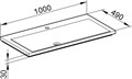 Раковина Keuco Royal Reflex, альпийский белый, 1000 х 30 х 490 мм 34071311001