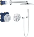 34705000 Grohtherm SmartControl Perfect Душевая система с душевым гарнитуром и верхним душем Rainshower SmartActive 310, хром 34705000