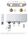 34718000 Grohtherm SmartControl Термостат для ванны, настенный монтаж, отвод для душа снизу, 2 кнопки управления 34718000
