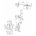 34741000 Grohtherm Cube Набор для комплектации душа: термостат, верхний душ, душевой кронштейн, ручной душ, душевой шланг, хром 34741000