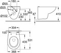 39427000 Bau Ceramic Унитаз подвесной, безободковый, белый 39427000