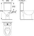 Bau Ceramic Бачок с двухрежимной арматурой, нижняя подводка ?" (24 пал - 126363) 39436000