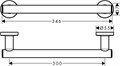 41713000 Logis Universal поручень, хром 41713000