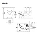 4611 RL01 VENTICELLO Комбинированная упаковка унитаза с вертикальным смывом DirectFlush 4611 R0 XX, SlimSeat Line Сиденье для унитаза с функцией Quick 4611RL01