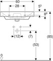 500.229.01.1 Smyle Square Раковина 60*48 см, белая 500.229.01.1