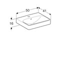 Smyle Square Раковина 50х41 см, с отв. под смеситель, с отв. перелива 500.256.01.1