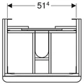 Geberit Smyle Square Шкафчик под раковину с двумя выдвижными ящиками, для раковины 60 см, высота 61.7 см, цвет "пекан" 500.352.JR.1