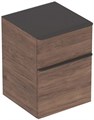 Geberit Smyle Square Боковой шкафчик низкий с двумя выдвижными ящиками, цвет "пекан" 500.357.JR.1
