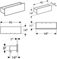 Geberit Smyle Square Настенная полка, 45х14.8 см, темно-серый / цвет "пекан" 500.362.JR.1