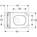 Smyle Square Унитаз подвесной безободковый Rimfree® в комплекте с сиденьем (сэндвич) с плавным закрыванием SoftClose и быстросъемный кре 500.685.01.2
