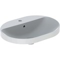 Geberit VariForm Раковина встраиваемая в столешницу эллиптической формы, 60х45 см, с отв. под смеситель, с отв. перелива 500.732.01.2