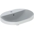 Geberit VariForm Раковина встраиваемая в столешницу эллиптической формы, 60х45 см, с отв. под смеситель, с отв. перелива 500.732.01.2