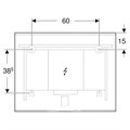 Зеркало с подсветкой Geberit Option Plus с прямым и непрямым освещением: B=90см, H=70см, Серебристые оттенки / Матированный алюминий 502.783.00.1