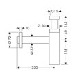 52105000 Сифон Flowstar S, 1¼’ 52105000