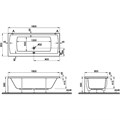 Акриловая ванна Neon 180x80 VITRA 52540001000