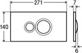 Visign for Style 10 кнопка смыва (пластик) для смывных бачков, хром 596323