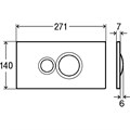 Visign for Style 10 кнопка смыва (пластик) для смывных бачков, матовый хром 596347