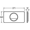 Visign for Style 13 кнопка смыва (пластик) для смывных бачков, хром 654504
