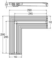 Advantix Vario Угловой соединительный элемент 90° 290 x 290 мм, модель 4965.14 708924