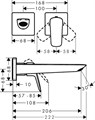 71256000S Set HG Logis Fine смеситель для раковины из стены (71256000+13622180) 71256000S